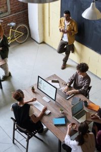 Employees working in office